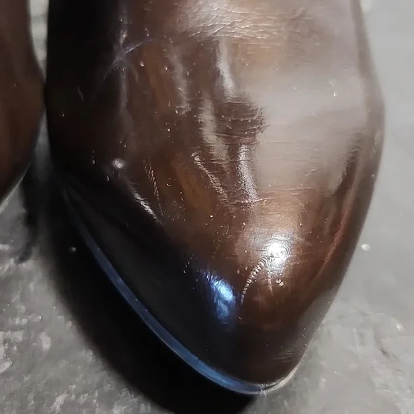 FRANCO SARTO Man Made Thin Patent Pull On Buckle Detail Heelwd Boot 7.5M - Picture 13 of 16
